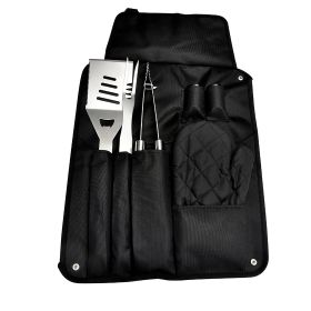 7PCS Barbecue Utensils Complete BBQ Apron Set Durable BBQ Tools Set Comfortable Grilling Tool Set Portable BBQ Baking Set for Camping