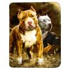 Fleece Throw Blanket - Pitbull - Lightweight Faux Fur Fleece Blanket Large 50"x 60" - For Beds, Sofa, Couch, Picnic, Travel, Camping