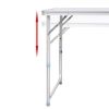 Free shipping Collapsible camping table height adjustable aluminum 120 x 60 cm