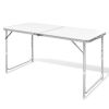 Free shipping Collapsible camping table height adjustable aluminum 120 x 60 cm