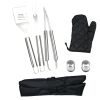 7PCS Barbecue Utensils Complete BBQ Apron Set Durable BBQ Tools Set Comfortable Grilling Tool Set Portable BBQ Baking Set for Camping