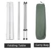 Folding Table Camping Table Rolling Up Portable Iron Legs Frame Compact Aluminum Table for Outdoor Picnic Hiking BBQ