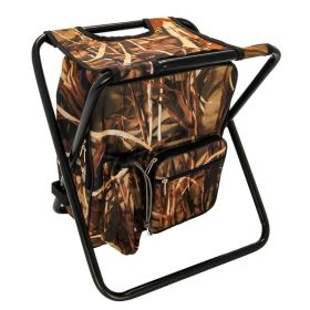 Camco Camping Stool Backpack Cooler (Color: Camouflage)