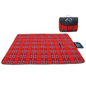 Outdoor Picnic Mat Camping Baby Climb Plaid Blanket Beach Waterproof Moistureproof Picnic Blanket Baby Mat Camping Mat from (Color: Red)