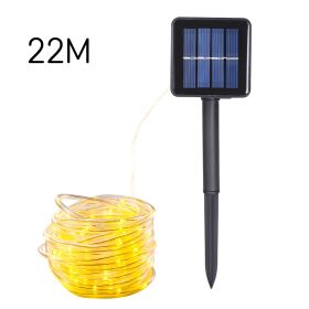 200LED Waterproof Solar Fairy String Lights Copper Wire Outdoor Garden Xmas Decor (Color: Yellow)