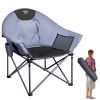 Oversized Camping Chairs,Folding Patio Padded Lawn Chair with Carrying Bag,Lightweight Ergonomic Outdoor Lounge Chair for Picnic Fishing,Max 400lbs