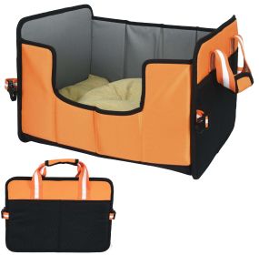 Pet Life Â® 'Travel-Nest' Folding Travel Cat and Dog Bed (Color: ORANGE)