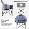 Oversized Camping Chairs,Folding Patio Padded Lawn Chair with Carrying Bag,Lightweight Ergonomic Outdoor Lounge Chair for Picnic Fishing,Max 400lbs