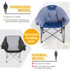 Oversized Camping Chairs,Folding Patio Padded Lawn Chair with Carrying Bag,Lightweight Ergonomic Outdoor Lounge Chair for Picnic Fishing,Max 400lbs